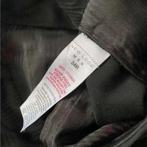 Mens New Look Black Trousers Size 34R - Picture 3 of 5